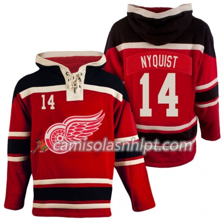 Camisola Detroit Red Wings Gustav Nyquist 14 Vermelho Sawyer Hoodie - Homem